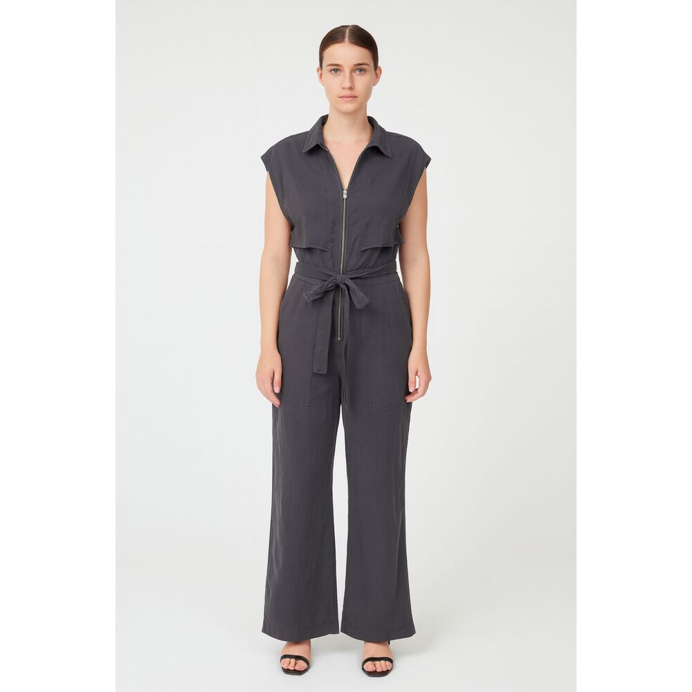 SAINT ART Maxine Belted Cargo Jumpsuit Navy Blue Small